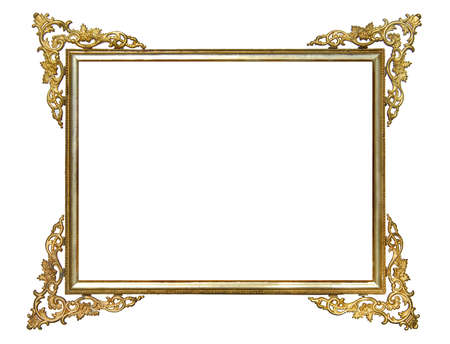 Old antique gold frameの写真素材