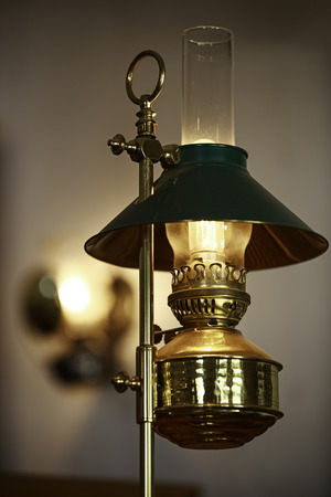 Antique electric lamp shadeの写真素材