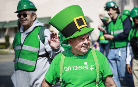 San Diego, CA, USA  March 16, 2013  Group of people dressing up at St  Patrick s Day Parade on March 16, 2013 San Diego, CA  This event has become one of the largest single-day events in San Diego のeditorial素材
