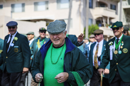 San Diego, CA, USA  March 16, 2013  Group of people dressing up at St  Patrick s Day Parade on March 16, 2013 San Diego, CA  This event has become one of the largest single-day events in San Diego のeditorial素材