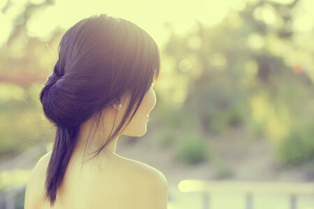 Portrait of an Asian femaleの写真素材