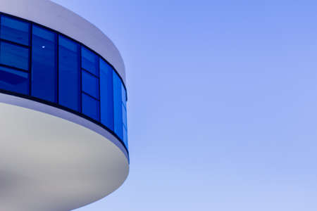 View of Niemeyer Center building, in Aviles, Spain, on April 03, 2011  The cultural center was...