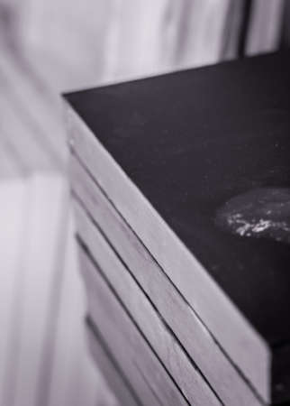 Set of finished artistic oil canvas in a professional artist studioの写真素材