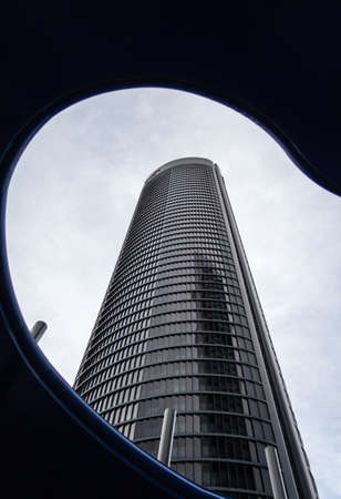 MADRID, SPAIN - MARCH 10 Cuatro Torres Business Area  CTBA , in Madrid, Spain, on March 10, 2013  The PwC Tower skyscraper, has a offices plants and one five stars hotel, and was inaugurated in 2008のeditorial素材