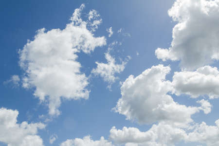 Blue sky background with white clouds