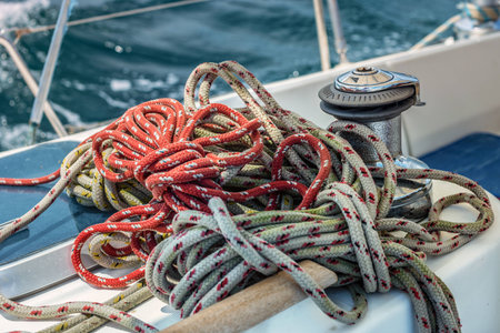 Boat winch close-upの写真素材