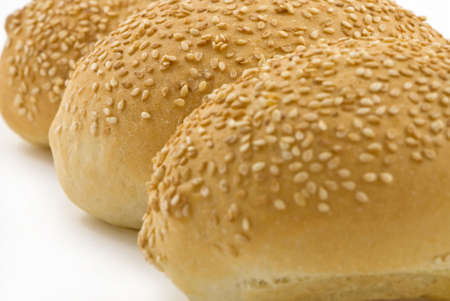 Healthy buns isolated on white background