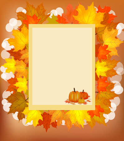 Autumn , postcard .のイラスト素材