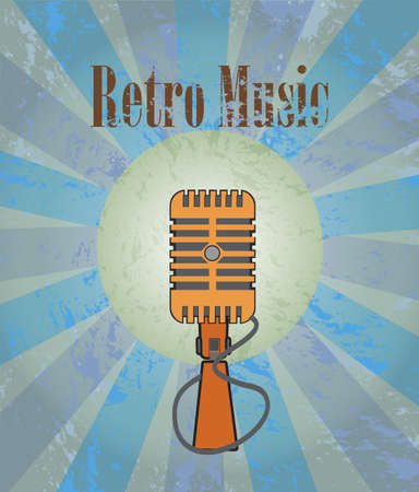 A vintage blue poster with a texture のイラスト素材