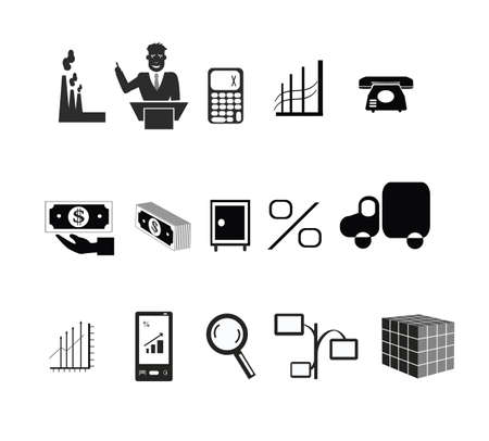 icons on the topic of productionのイラスト素材