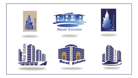 Real estate iconsのイラスト素材