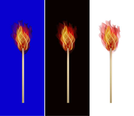  

Burning match illustration 