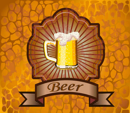 Glass goblet with beer and foamのイラスト素材