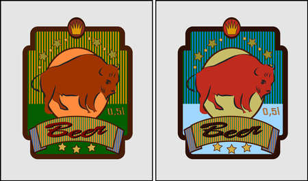 vector. beer   bullのイラスト素材