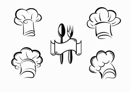 vector icons chefs and hubcapsのイラスト素材