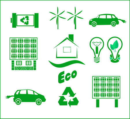 Vector set eco .のイラスト素材