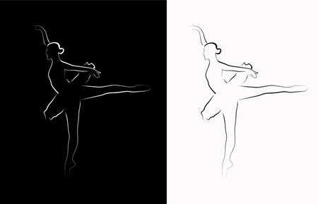 Vector image of a ballerinaのイラスト素材