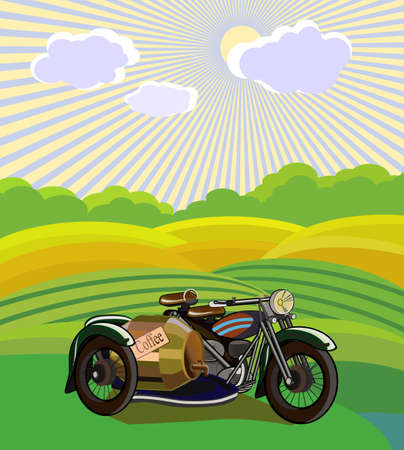 Vector banner with coffeeのイラスト素材