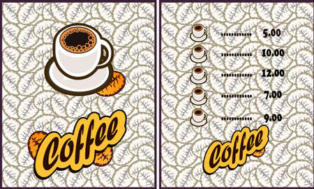 coffee shop illustration design elements vintage vector.のイラスト素材