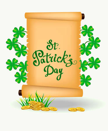 vector postcard advertising holiday St. Patrick s Dayのイラスト素材