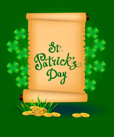 vector postcard advertising holiday St. Patricks Dayのイラスト素材