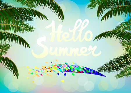 Summer vacation and travel designのイラスト素材