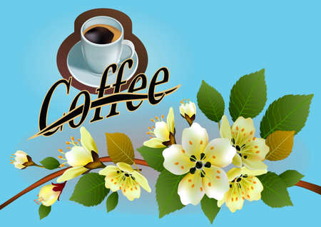 Coffee shop illustration design elements vintage vectorのイラスト素材