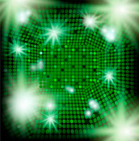 Abstract background of bright lights in green colors.のイラスト素材