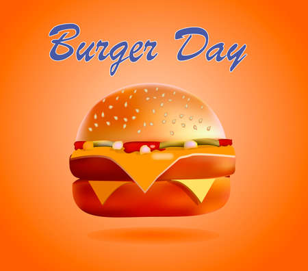 Vector illustration, banner, burger, fries, cola, fast food is the most popular in the world of foodのイラスト素材