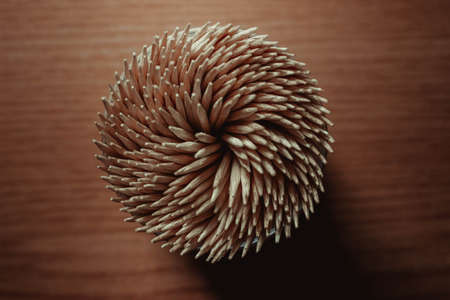 wooden toothpicks background wood teeth abstraction figureの写真素材
