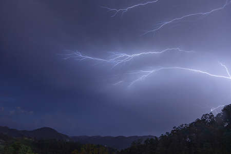 High voltage electrical spark. Charge of energy dissipated through electric potential difference....