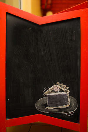 on the drawing board painted a piece of cake.の写真素材