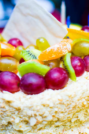 birthday cake with the inscription S ANNIVERSARY 50.の写真素材