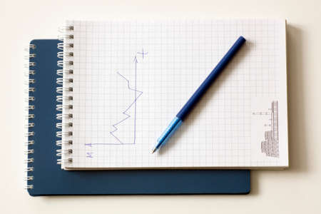 Pen with a notebookの写真素材