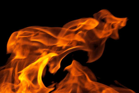 Flames - blurred backgroundの写真素材