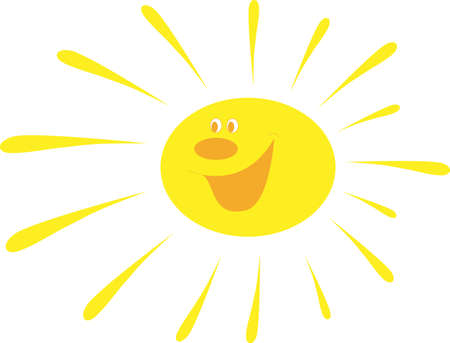 Laughing sunのイラスト素材