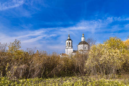 Tomsk/Russia - September 22, 2019. Spassky church is a landmark of the old settlement of Spasskoye in the vicinity of Tomskのeditorial素材