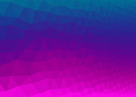 Abstract polygonal background in magenta and blue colors - vector
