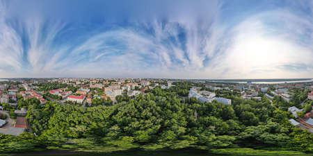 Tomsk, Russia - July 2, 2021. Spherical panorama of the area of the National Research Tomsk State Universityのeditorial素材