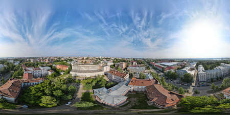 Tomsk, Russia - July 2, 2021. Spherical panorama of the area of the National Research Tomsk Polytechnic Universityのeditorial素材