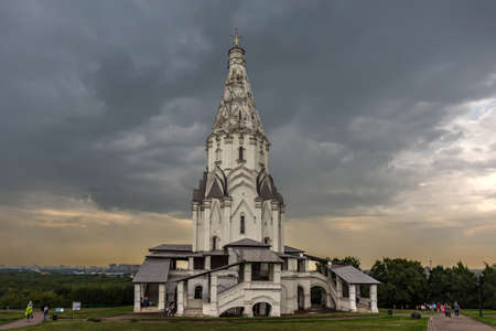 Moscow, Russia - August, 2021 7. Church of the Ascension of the Lord in the Kolomenskoye Museum Reserveのeditorial素材