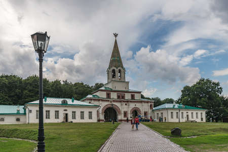 Moscow, Russia - August 7, 2021. Museum building Milestones in the history of Kolomenskoyeのeditorial素材