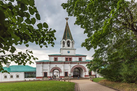 Moscow, Russia - August 7, 2021. Museum building Milestones in the history of Kolomenskoyeのeditorial素材