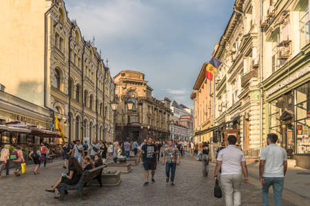 Moscow. Russia - August 8, 2021. Kuznetsky Most is an old street in Moscow popular with tourists and city residentsのeditorial素材
