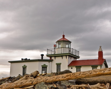 Westpoint Lighhouse from the beachの写真素材