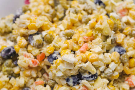 appetizing salad  Russian popular food backgroundの写真素材