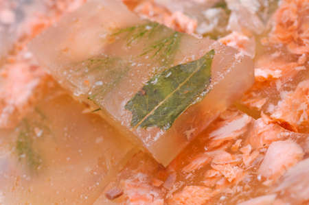  jellied red fish  delicacy food backgroundの写真素材