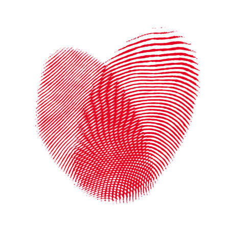 heart from two fingerprint. Concept love backgroundsの写真素材