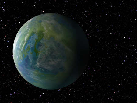 one side shadow of earth planet. の写真素材