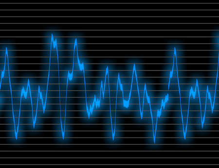 blue wave form backgroundsの写真素材